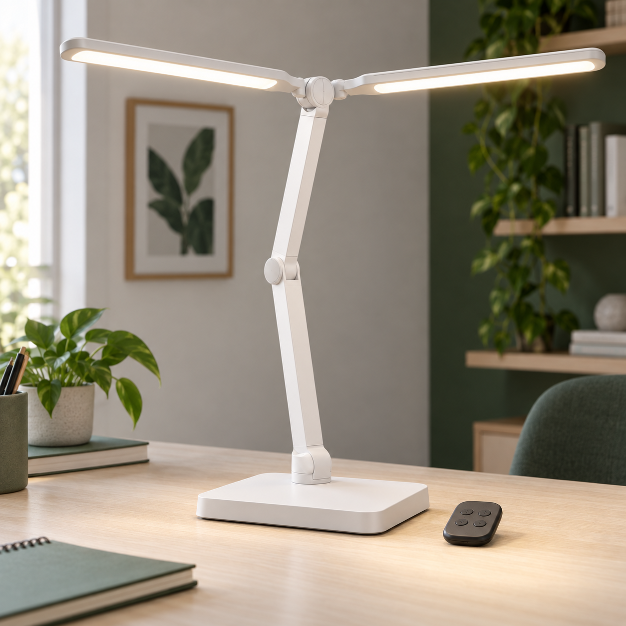 Tobeape Luminária LED com Controle Remoto, Luz Dupla